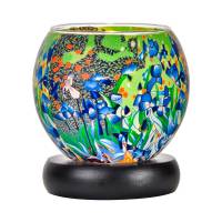 Leuchtglas Lampe 11cm Nr.93 Fowerpower in grün, elektrisch betrieben